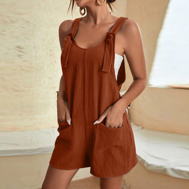 Dame sommerlig jumpsuit med justerbare stropper og praktiske lommer Stilla