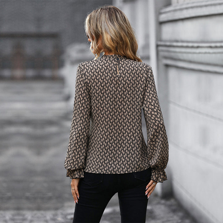 Kvinder elegant bluse med raffineret bælte og lange ærmer Stilla