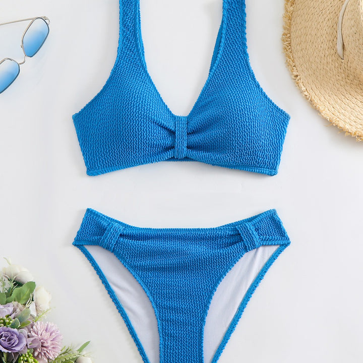 Femme Struktureret Højskåret Bikini-Sæt Stilla