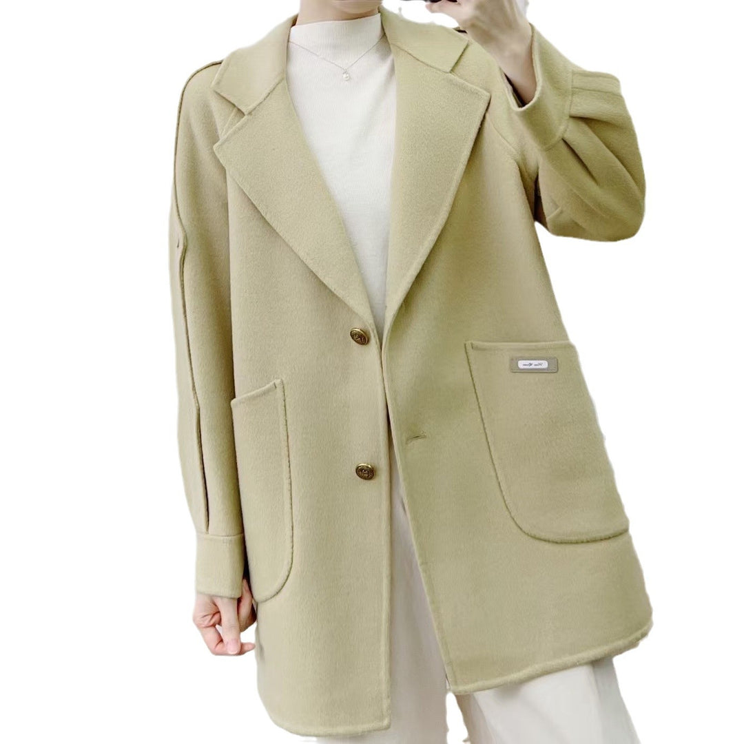 Damer elegant og varm blazer med store lommer Stilla