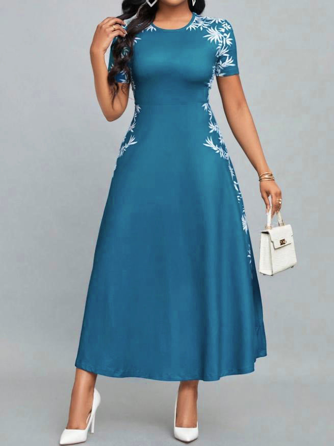 Dame Elegant Maxikjole med florale broderier Skovae