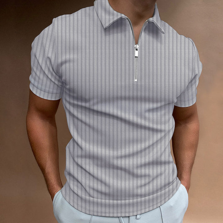 Herrer polo shirt med moderne lynlås og åndbare egenskaber Stilla