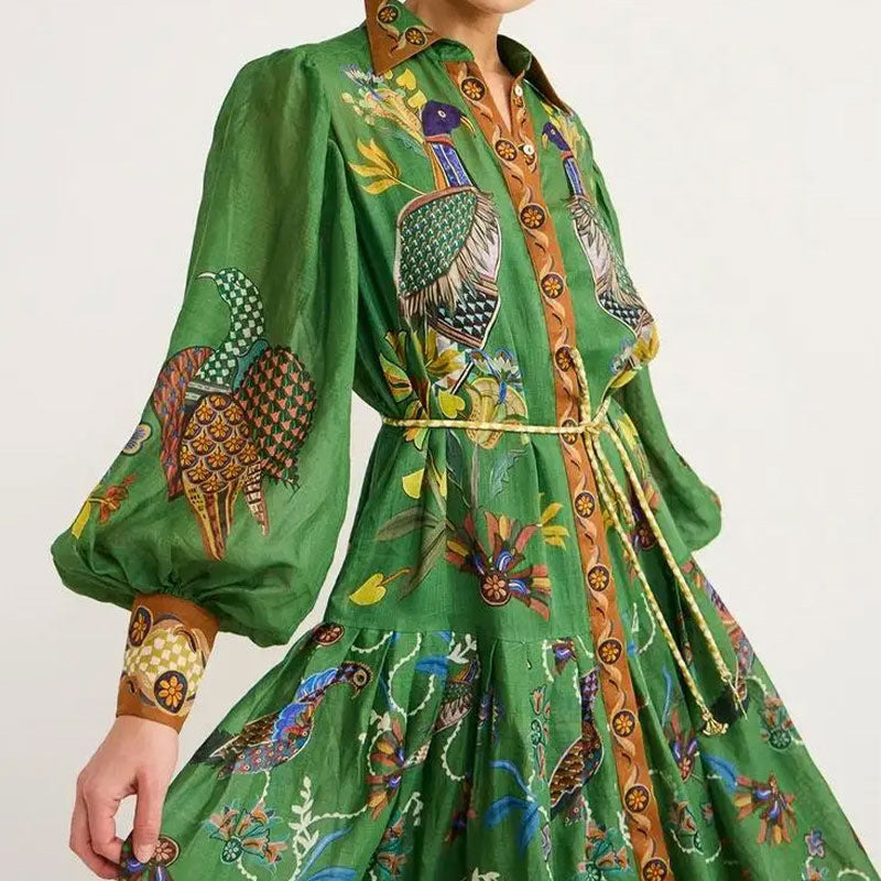 Kvinders maxi kjole med detaljeret broderi design Stilla