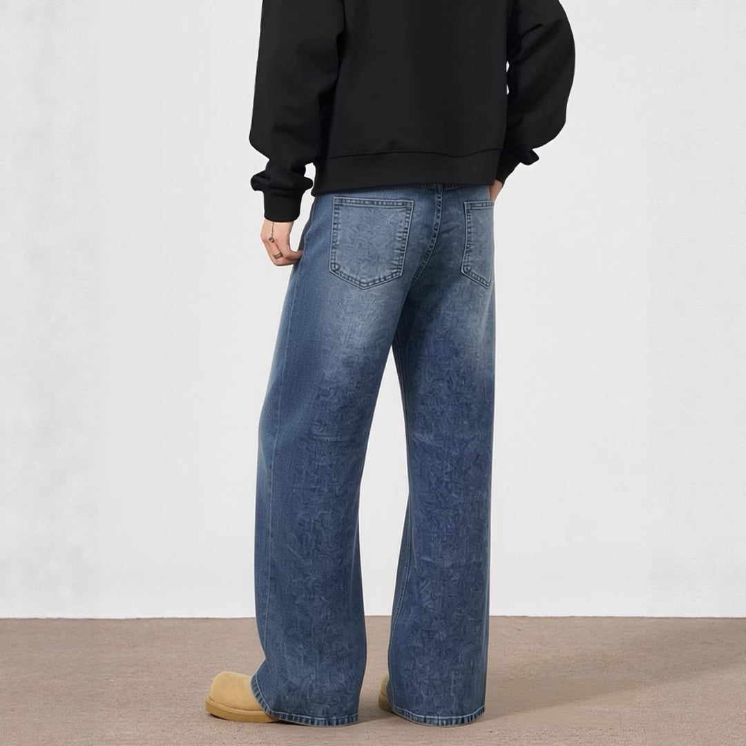 Herrer casual bootcut jeans med moderne vasker Skovae