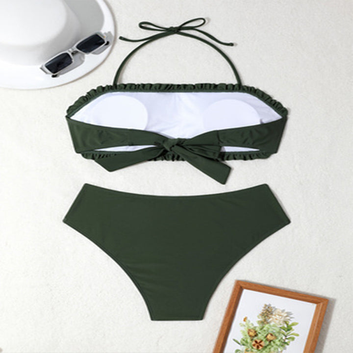 Dame Crop-Top Bikini-Sæt Skovae