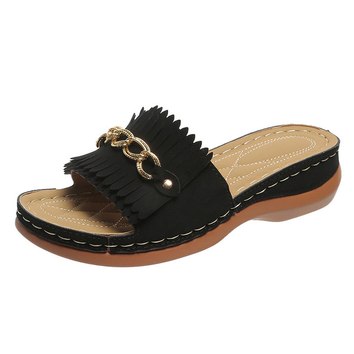 Dame Frynse Slides Stilla