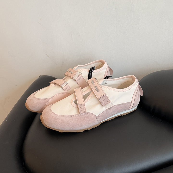 Femme Sporty Casual Multi-Texturerede Sneakers Stilla