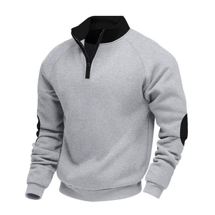 Herrer sportpullover med moderigtig ståkrave og praktisk lynlåsåbning Stilla