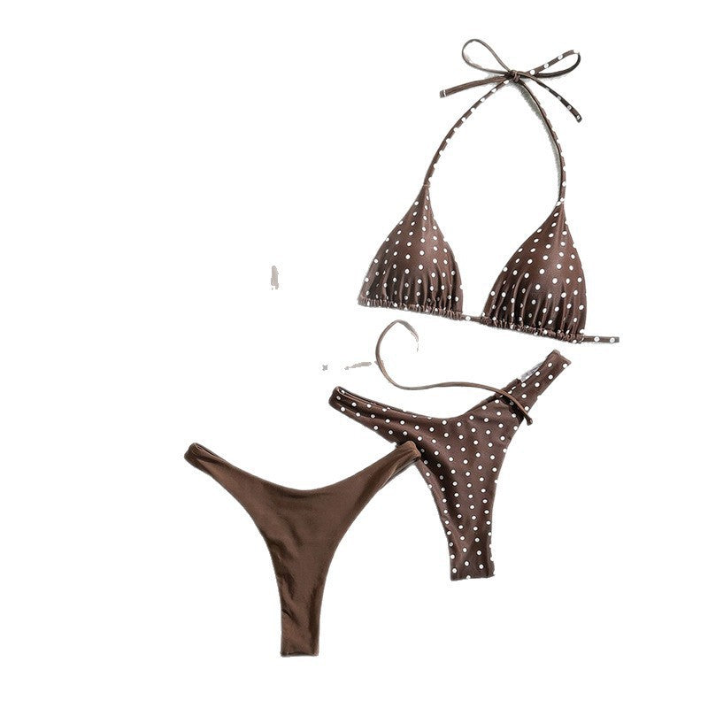 Dame Triangel-Bikini-sæt med raffinerede detaljer Skovae