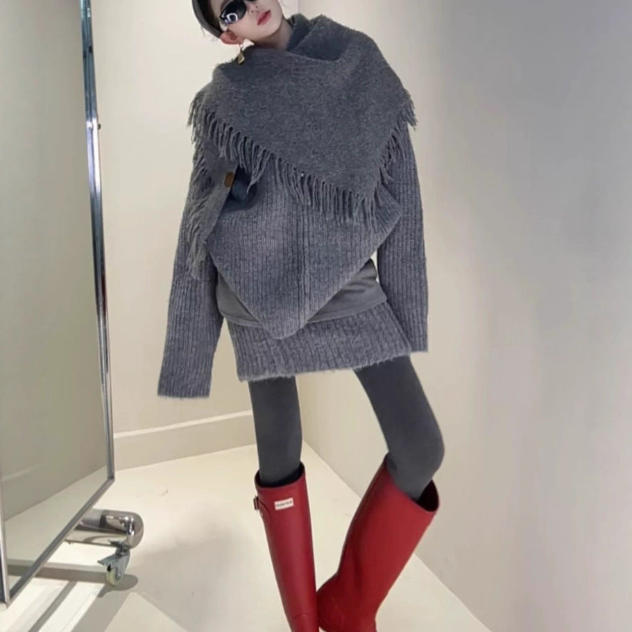 Kvinders cardigan med oversized snit og dekorative teksturerede mønstre Stilla