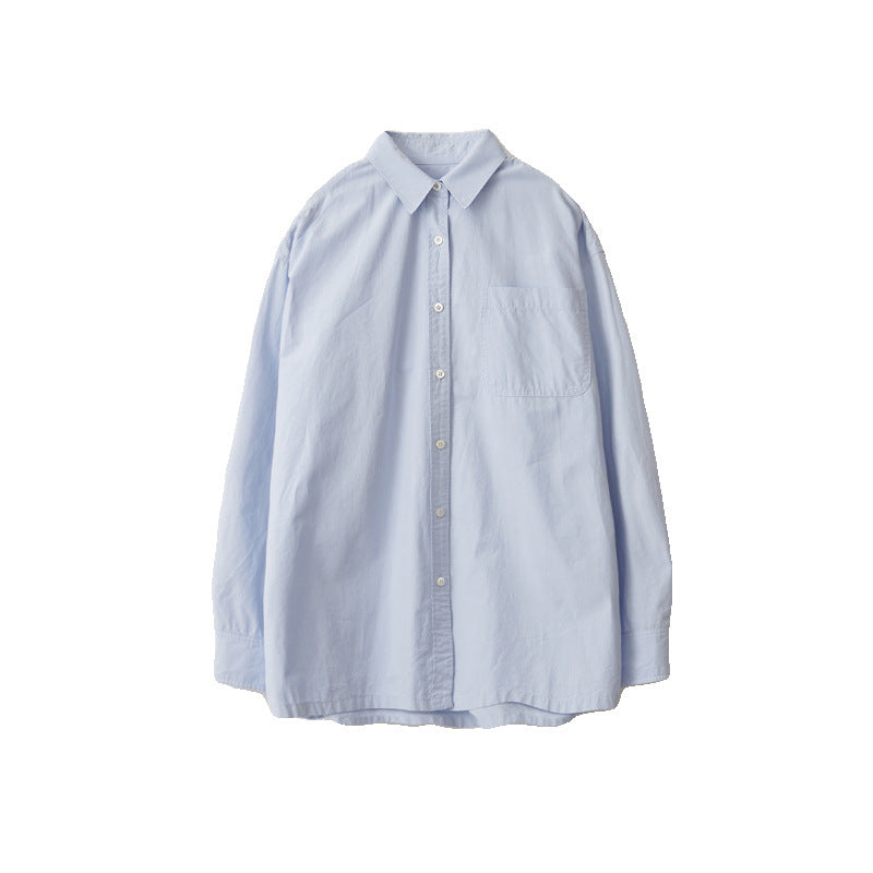 Dame Casual Skjorte bluse med overdimensioneret skæring og brystlomme Stilla