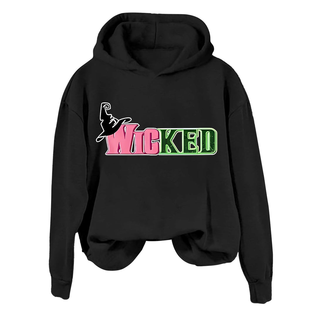 Dame hoodie med kreativ grafisk design Skovae