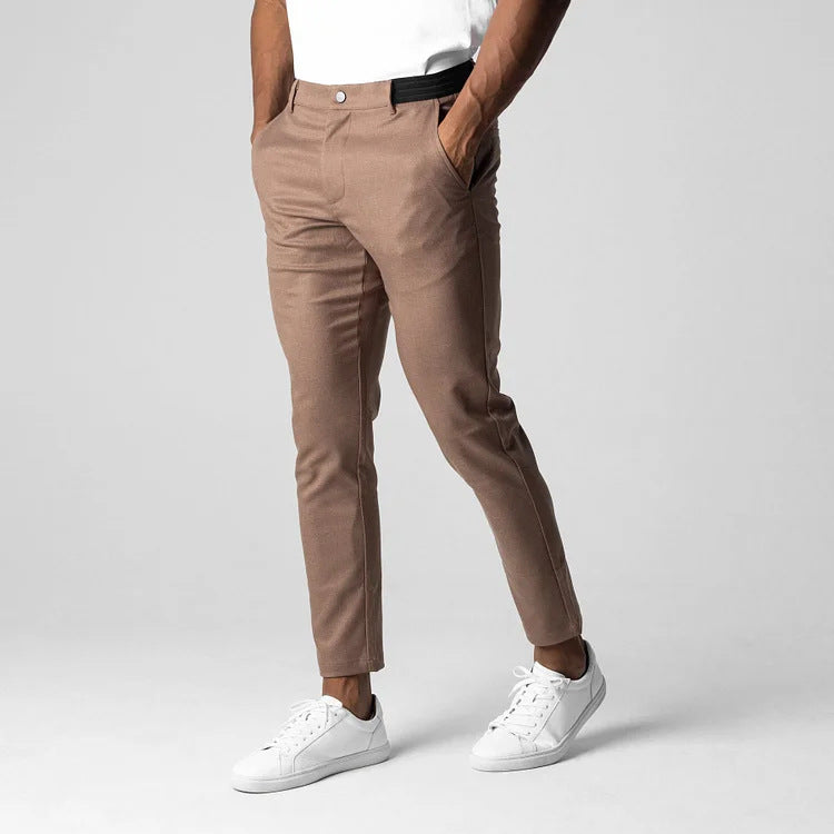 Herrer Chino bukser med slim fit snit og elastisk talje Stilla