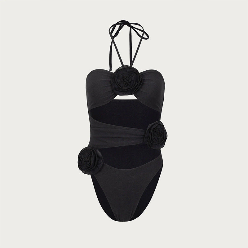 Dame Bandeau-Bikini med blomstrede accenter Stilla