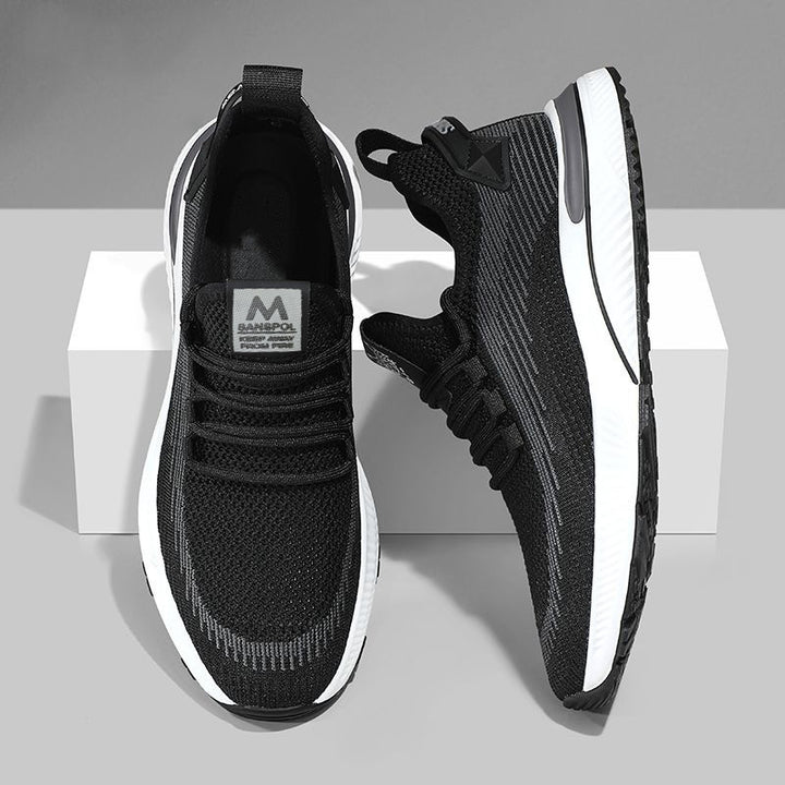 Herrer Åndbare Løbesneakers med let støddæmpningsteknologi og fleksibelt overmateriale Stilla