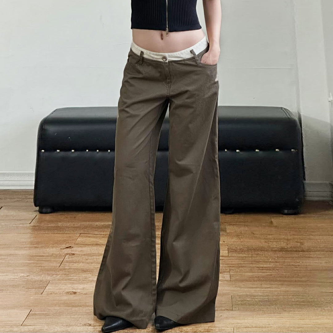 Damen Cargo-Hose im lässigen Stil mit praktischen Seitentaschen und weitem Bein Skovae