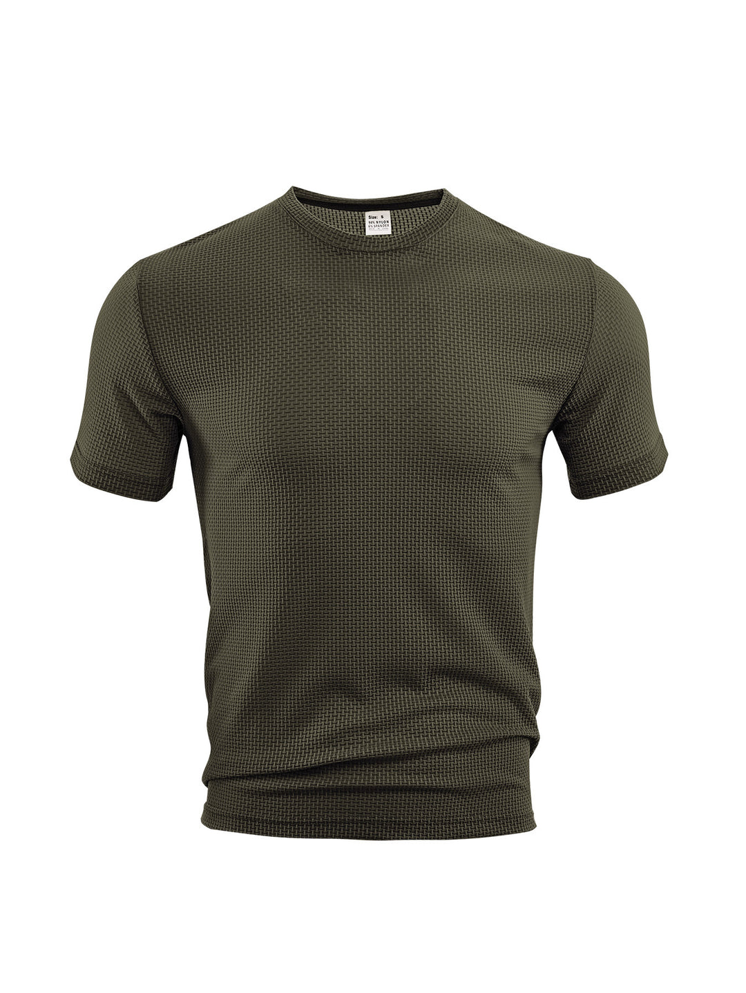 Herren med vaffelstruktur T-shirt med rund halsudskæring og tætsiddende pasform Skovae