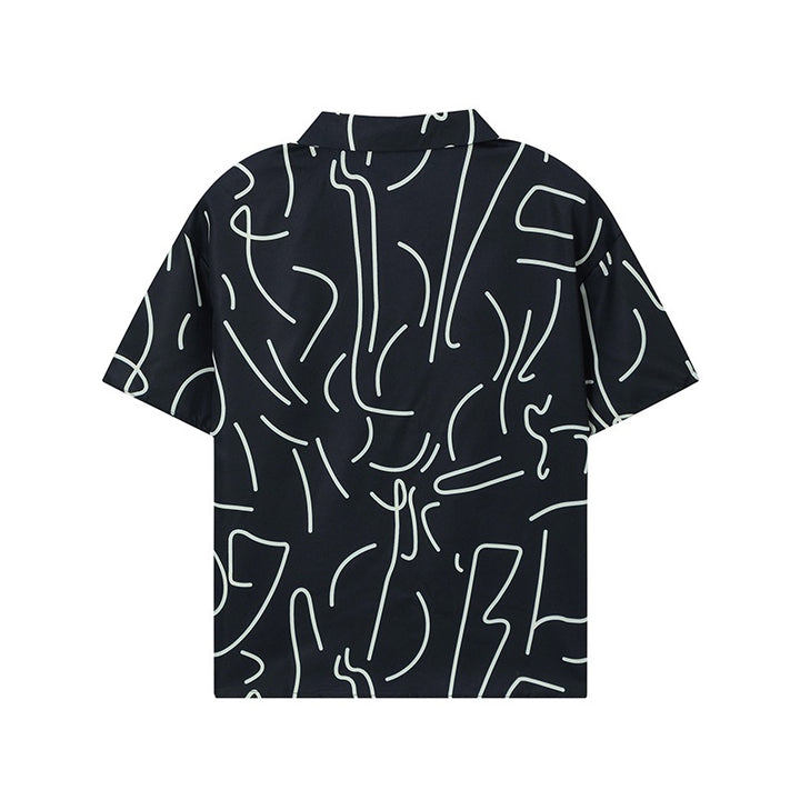 Dame Relaxed Fit Pyjamasæt med abstrakt mønster Stilla
