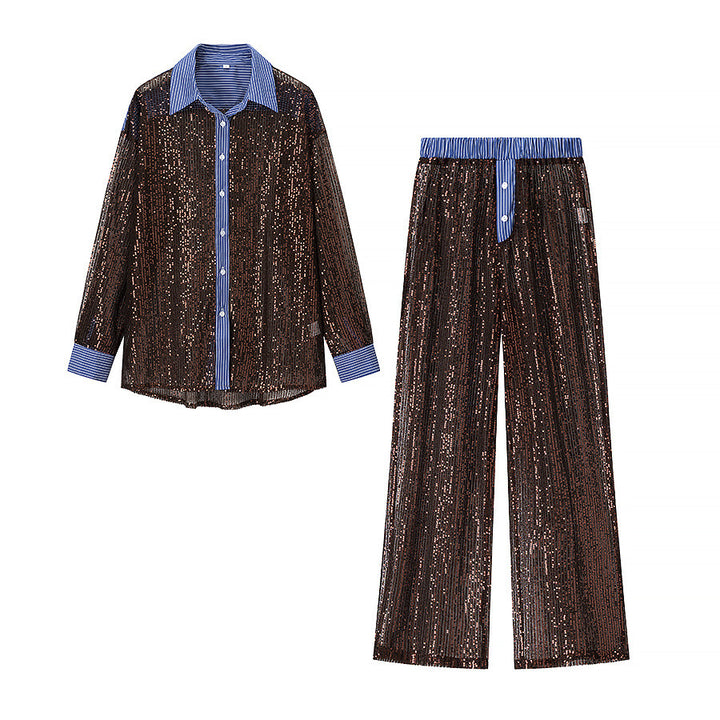 Dames Glamorous Pyjamasæt med Pailletter Stilla