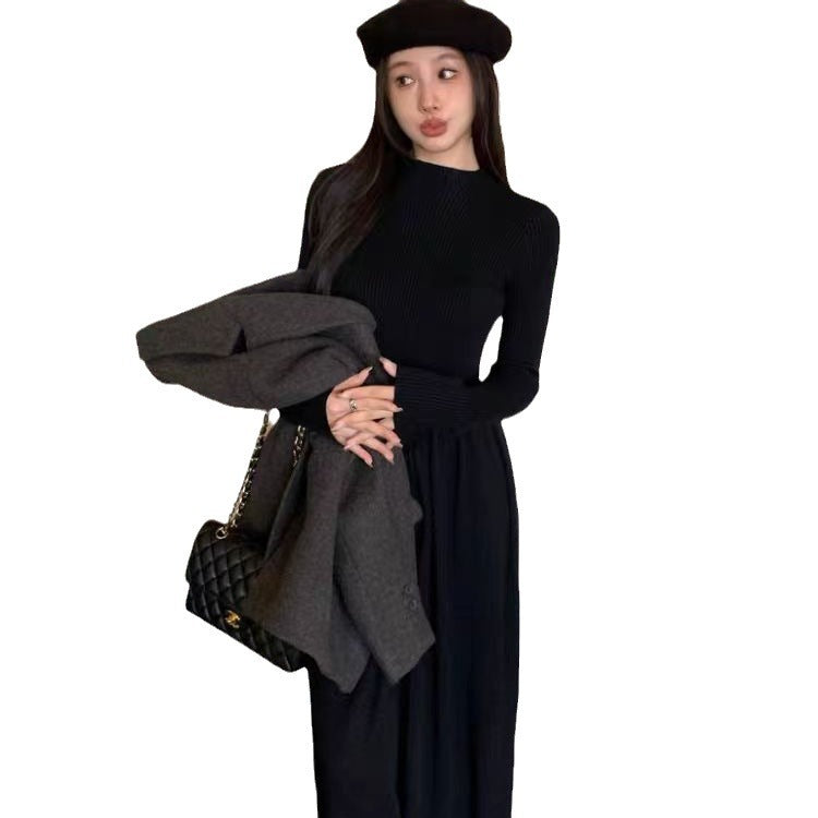 Femme Elegantes Ribbet Maxi Kjole Stilla