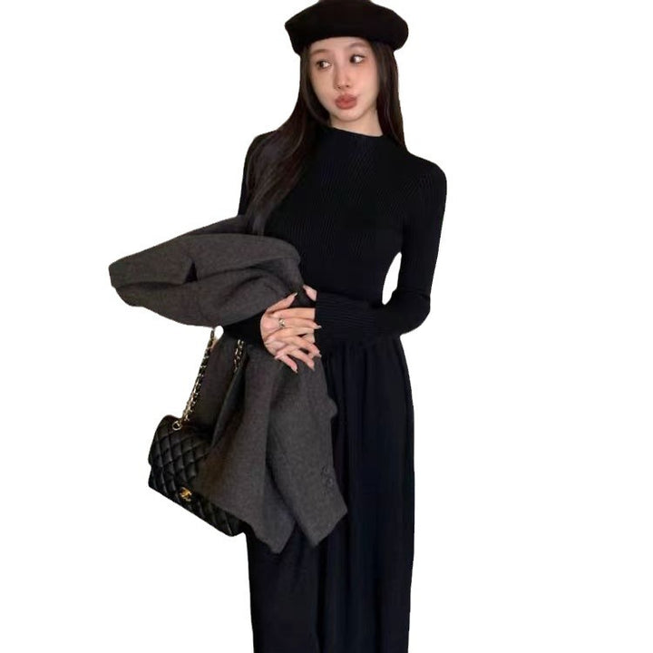 Femme Elegantes Ribbet Maxi Kjole Stilla