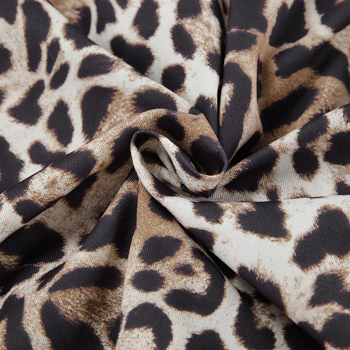 Dame bluse med leopardmønster og voluminøse ærmer Stilla