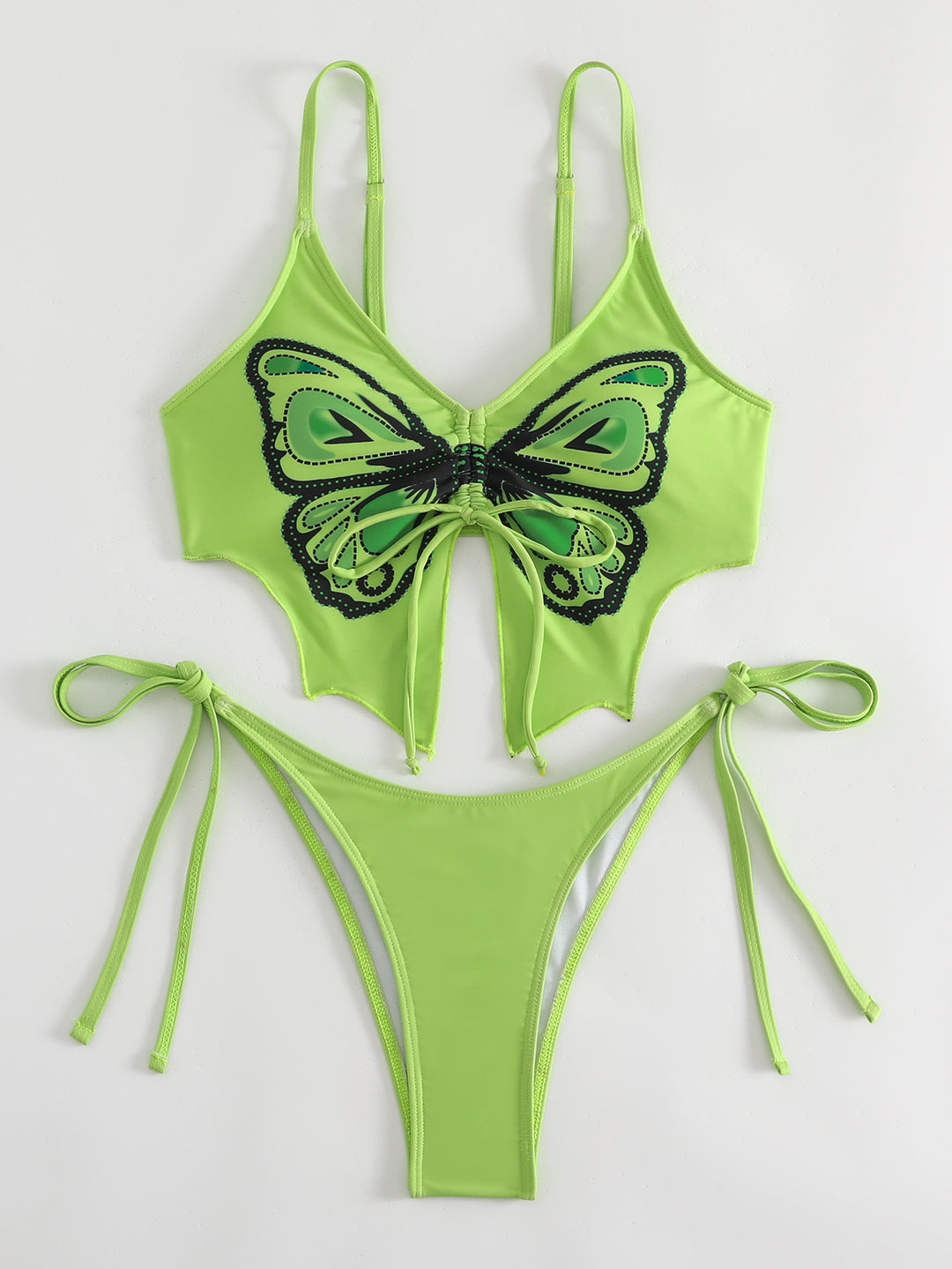 Dame Farverig Bikini-Sæt med Sommerfugl Design Skovae