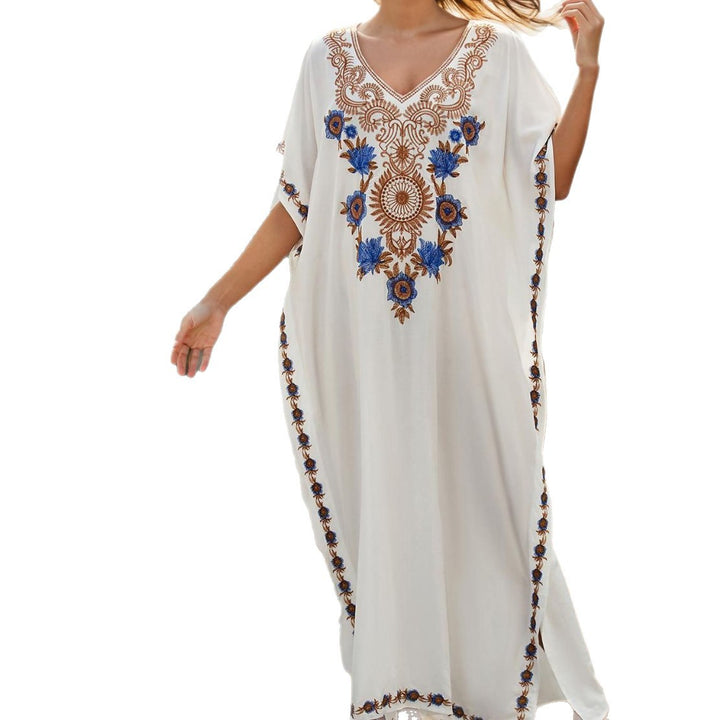 Dame Strandkaftan med detaljeret broderi Stilla
