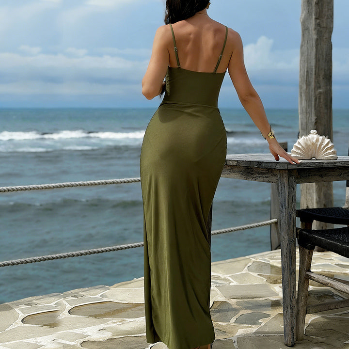 Dame One-Piece Badedragt med elegant Lindeskørt Skovae
