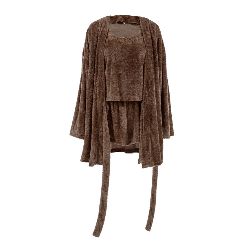 Dame Loungewear Sæt med hyggeligt teddy-stof Stilla