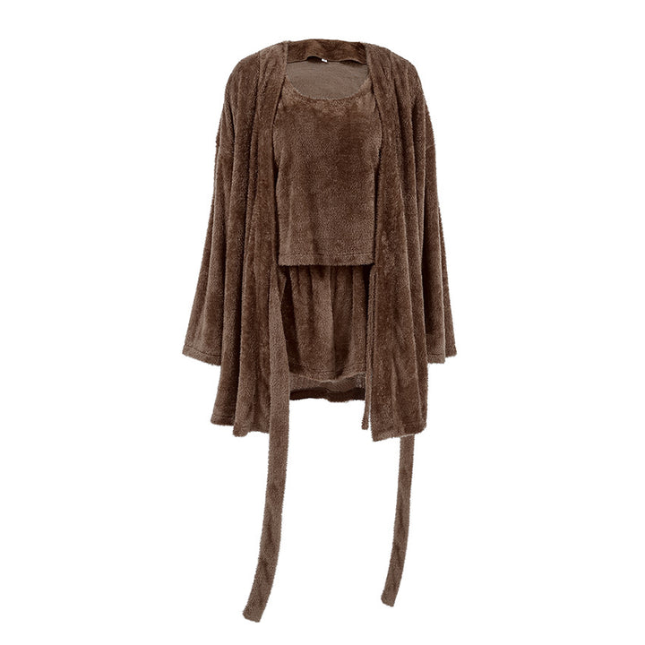 Dame Loungewear Sæt med hyggeligt teddy-stof Stilla