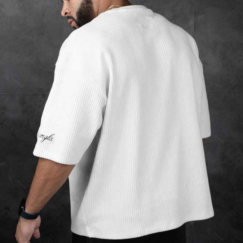 Herrer bomulds T-shirt med struktureret design og afslappet pasform Stilla