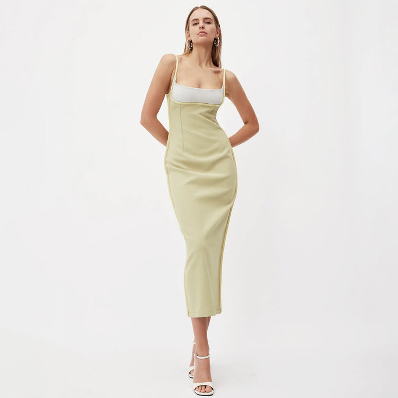 Dame Maxikjole med elegant bustier-indsats Stilla