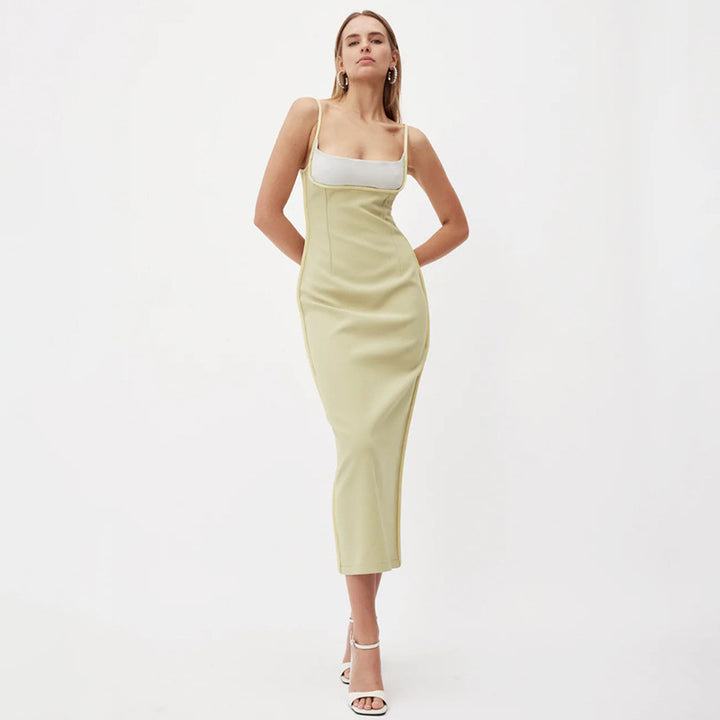 Dame Maxikjole med elegant bustier-indsats Stilla
