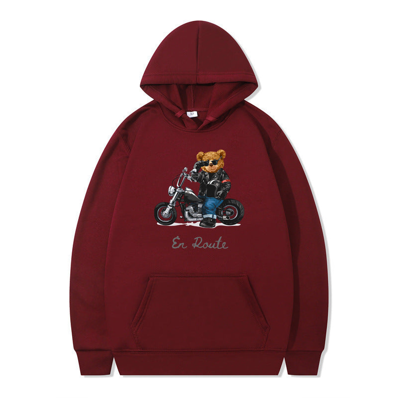 Dame hoodie med unikt bjørne design og afslappet pasform Skovae