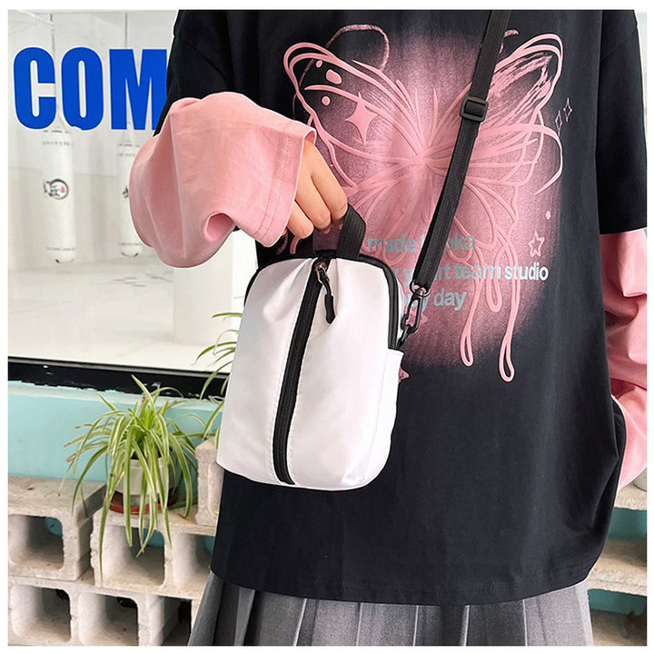 Dame Compact Crossbody Bag med lynlås Stilla