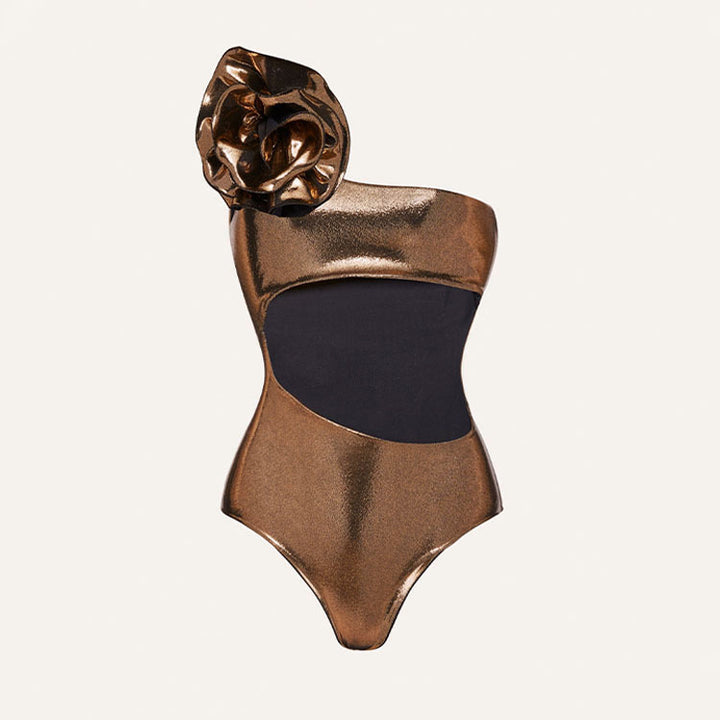 Kvinder Cut-Out Badedragt med kunstnerisk Ruffle-detalje Skovae