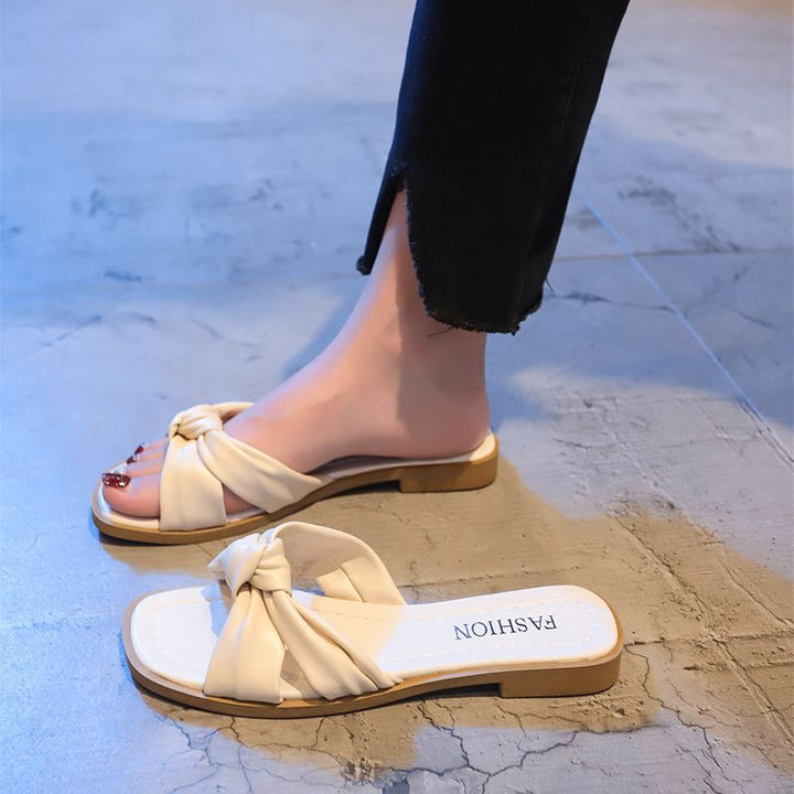 Femme Slide Sandaler med knude-detalje Stilla