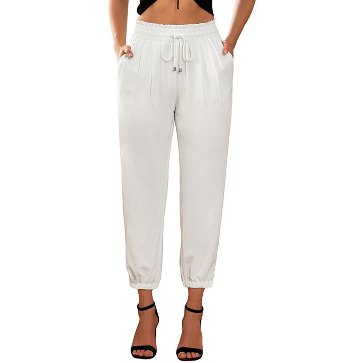 Dame Sporty Chino Bukser med elastisk Talje og Sidelommer Stilla