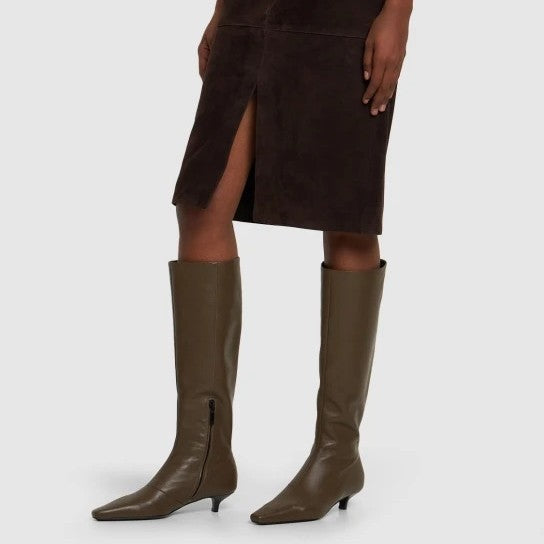 Femme Over-knæet Sleek Stiletto Støvler Stilla