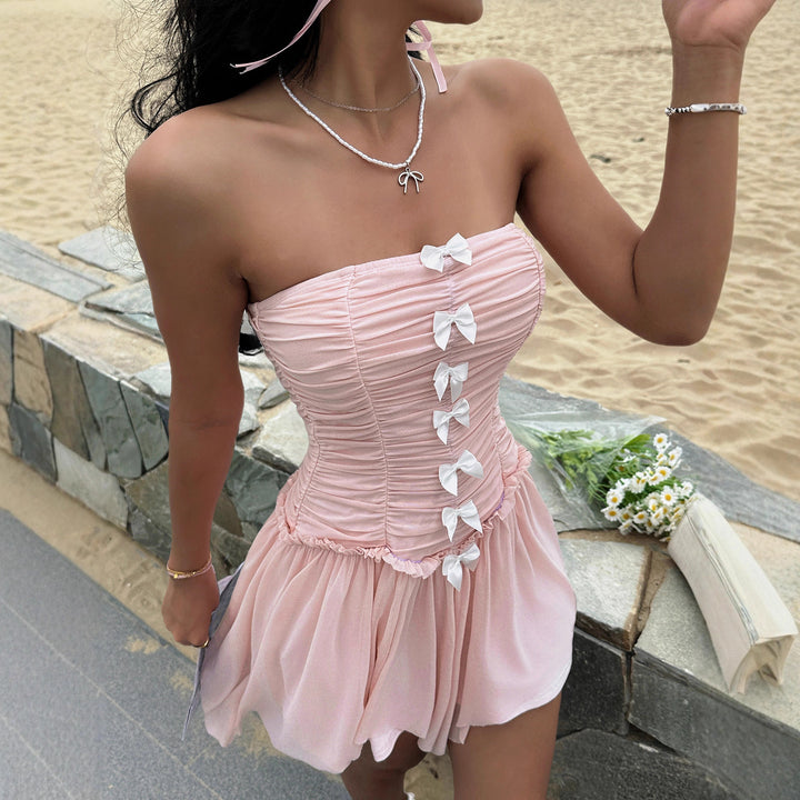 Dame Tailored Corset Dress with Ruffle Details Skovae