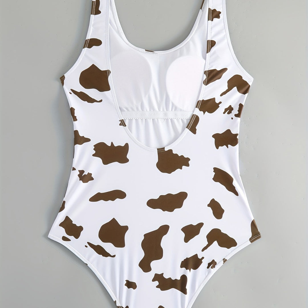 Dame One-Piece Badedragt med dyremønster Skovae