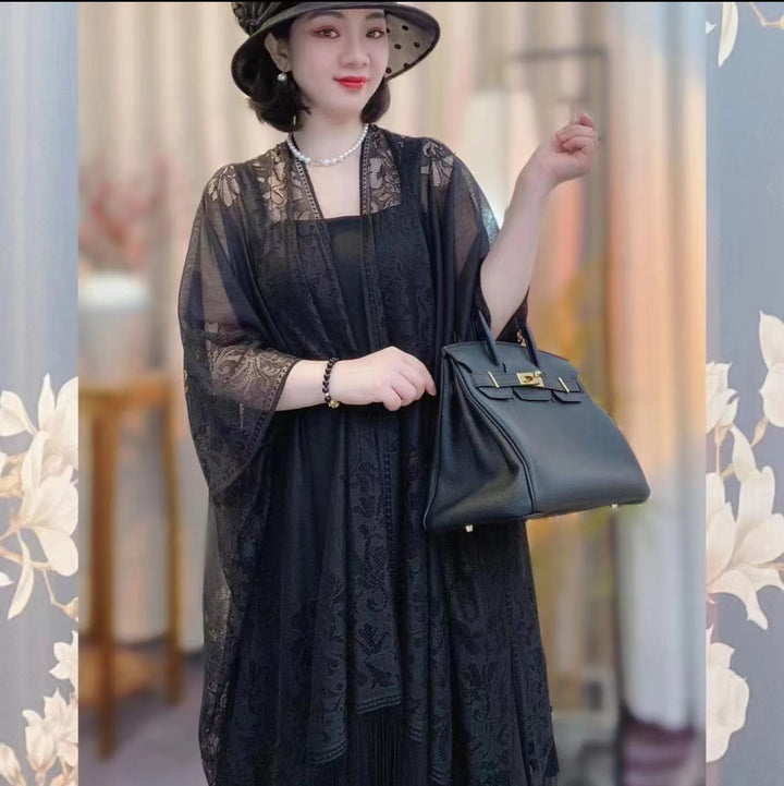Stilla | Mesh Cotton Lace Kimono