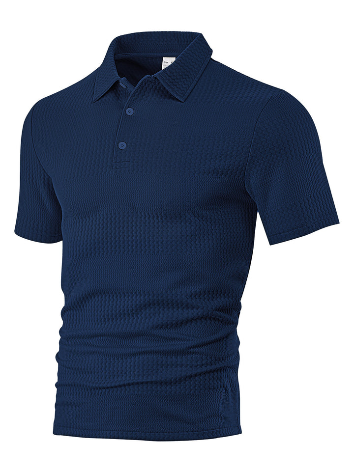 Herre polo skjorte med struktureret design Stilla
