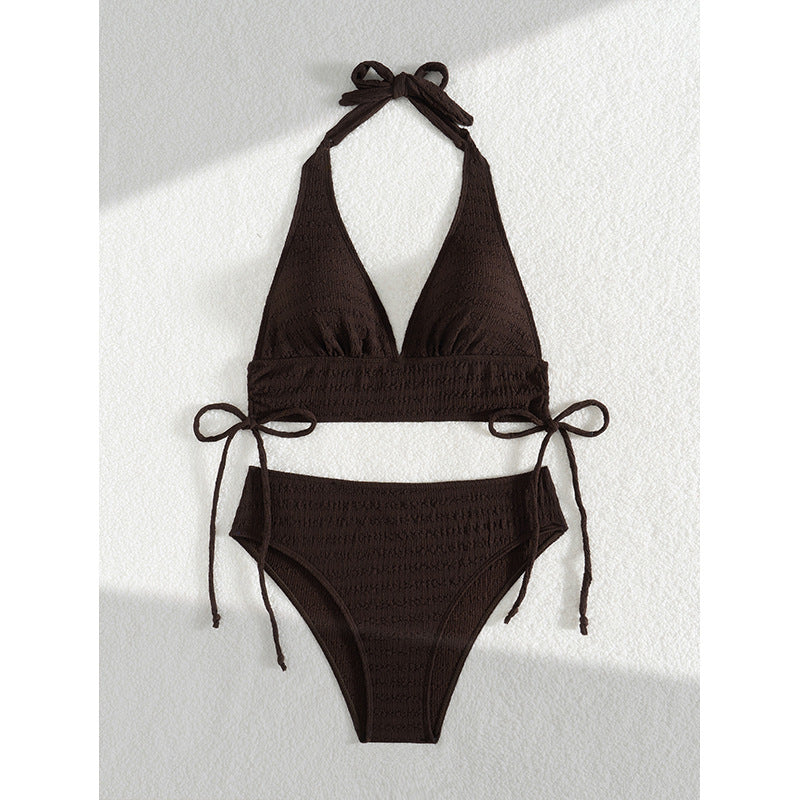 Dame Smocked Trekant Bikini Sæt Stilla