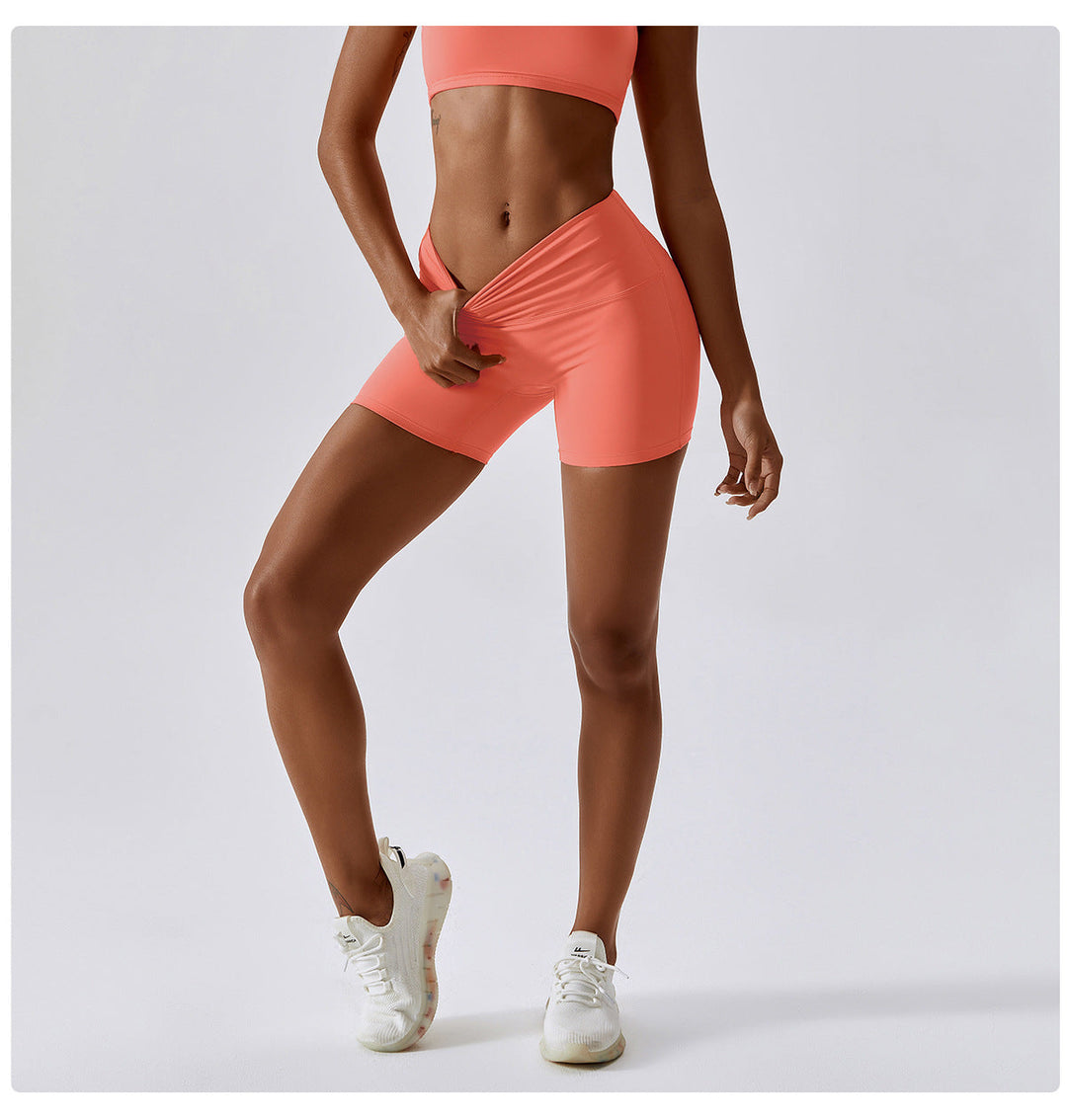 Stilla | Farve Nude Feel Yoga Shorts Høj Talje Tætte Sports Leggings Til Hofte Løftende Løb Workout