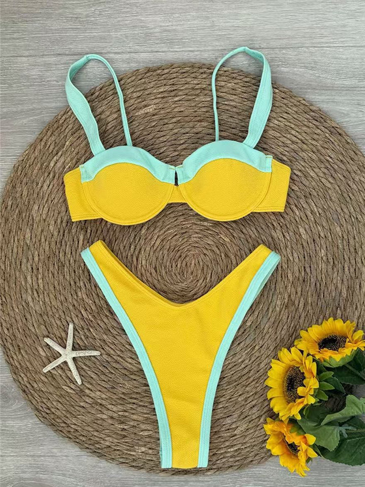 Dame Push-Up-Bikini med kontrasterende accenter Skovae