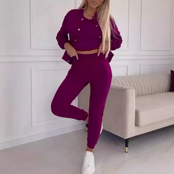 Kvinders sportssuit med kort top og urban jakke Stilla