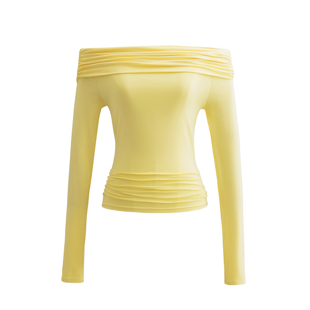 Dame elegant Off-Shoulder-overdel med raffineret flæsedesign og figurvenlig pasform Stilla
