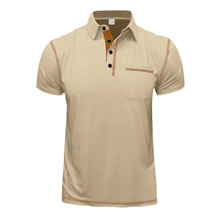 Herre fashion polo shirt med moderne krave og praktisk brystlomme Stilla